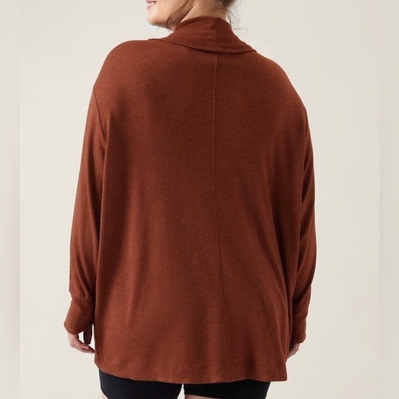 Athleta Mahogany Pockets Nirvana Prayanara Restore Wrap Cardigan - Picture 5 of 9